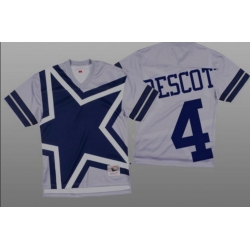 Women Dallas Cowboys Dak Prescott White Big Face Fashion Limited Jersey