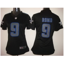 Women Nike Dallas Cowboys 9 Tony Romo Black Impact Limited Jerseys
