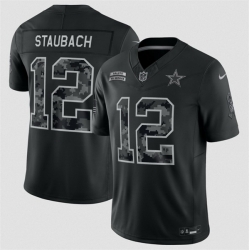 Youth Dallas Cowboys  12 Roger Staubach Black 2026 Salute to Service Limited Stitched Football Jersey