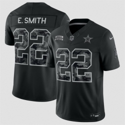 Youth Dallas Cowboys  22 Emmitt Smith Black 2026 Salute to Service Limited Stitched Football Jersey