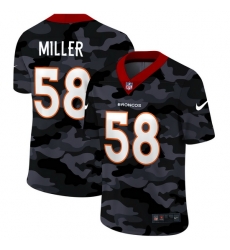Denver Broncos 58 Von Miller Men Nike 2020 Black CAMO Vapor Untouchable Limited Stitched NFL Jersey