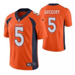 Men Denver Broncos 5 Randy Gregory Orange Vapor Untouchable Limited Stitched jersey