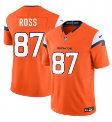 Men Denver Broncos  87 Cam Ross Orange 2026 Draft F U S E  Vapor Limited Stitched Football Jersey