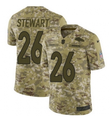 Nike Broncos #26 Darian Stewart Camo Mens Stitched NFL Limited 2018 Salute To Service Jersey