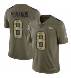 Nike Broncos #8 Brandon McManus Olive Camo Mens Stitched NFL Limited 2017 Salute To Service Jersey