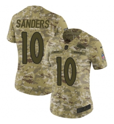 Nike Broncos #10 Emmanuel Sanders Camo Women Stitched NFL Limited 2018 Salute to Service Jersey