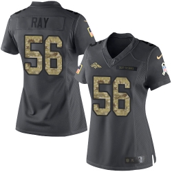 Nike Broncos #56 Shane Ray Black Womens Stitched NFL Limited 2016 Salute to Service Jersey