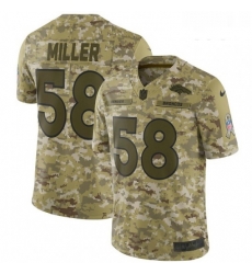 Youth Nike Denver Broncos 58 Von Miller Limited Camo 2018 Salute to Service NFL Jersey