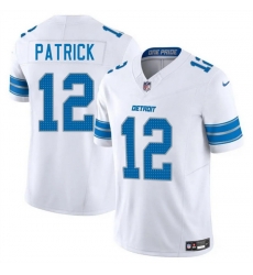Men Detroit Lions 12 Tim Patrick White 2025 F U S E  Vapor Limited Stitched Jersey