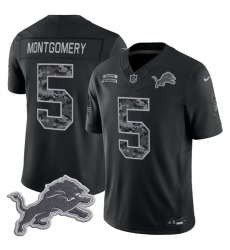 Men Detroit Lions 5 David Montgomery Black F U S E 2026 Salute to Service Limited Stitched Football Jersey Men Detroit Lions 5 David Montgomery Black F U S E 2026 Salute to Service Limited Stitched Football Jersey