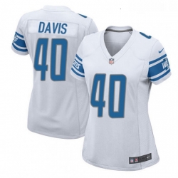 Womens Nike Detroit Lions 40 Jarrad Davis Game White NFL Jersey