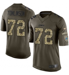 Nike Lions #72 Laken Tomlinson Green Youth Stitched NFL Limited Salute to Service Jersey