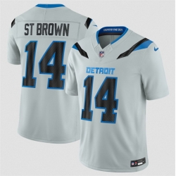 Youth Detroit Lions  14 Amon Ra St  Brown Silver 2026 F U S E  Rivalries Collection Limited Stitched Football Jersey