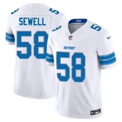 Youth Detroit Lions 58 Penei Sewell White 2024 F U S E Alternate Vapor Limited Stitched Jersey