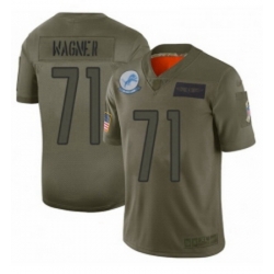 Youth Detroit Lions 71 Ricky Wagner Limited Camo 2019 Salute to Service Football Jersey
