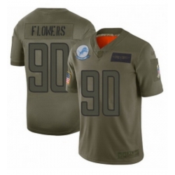 Youth Detroit Lions 90 Trey Flowers Limited Camo 2019 Salute to Service Football Jersey