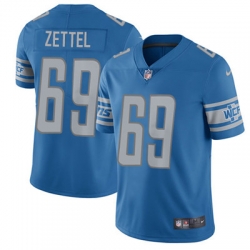 Youth Nike Lions #69 Anthony Zettel Light Blue Team Color Stitched NFL Vapor Untouchable Limited Jersey