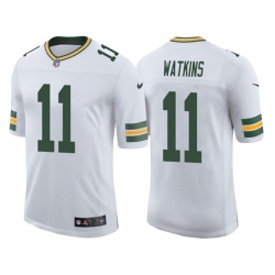 Men Green Bay Packers 11 Sammy Watkins White Stitched Football Jersey