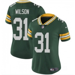 Women Green Bay Packers 31 Emanuel Wilson Green Vapor Untouchable Limited Stitched Jersey