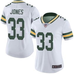 Women Packers 33 Aaron Jones White Stitched Football Vapor Untouchable Limited Jersey