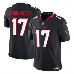 Men Houston Texans  17 Brandon Codrington Navy 2nd Alternate 2026 F U S E  Vapor Limited Stitched Football Jersey