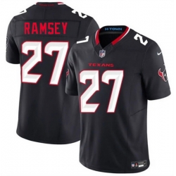 Men Houston Texans  27 Kamari Ramsey Navy 2026 Draft 2nd Alternate 2026 F U S E  Vapor Limited Stitched Football Jersey