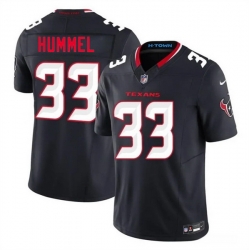 Men Houston Texans  33 Jake Hummel Navy 2nd Alternate 2026 F U S E  Vapor Limited Stitched Football Jersey