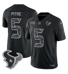 Men Houston Texans  5 Jalen Pitre Black F U S E  2026 Salute to Service Limited Stitched Football Jersey