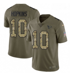 Men Nike Houston Texans 10 DeAndre Hopkins Limited OliveCamo 2017 Salute to Service NFL Jersey