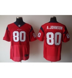 Nike Houston Texans 80 Andre Johnson Red Elite NFL Jersey