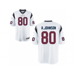 Nike Houston Texans 80 Andre Johnson White Game NFL Jersey