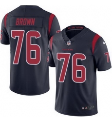 Nike Texans #76 Duane Brown Navy Blue Mens Stitched NFL Limited Rush Jersey