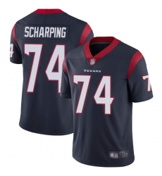 Texans 74 Max Scharping Navy Blue Team Color Men Stitched Football Vapor Untouchable Limited Jersey