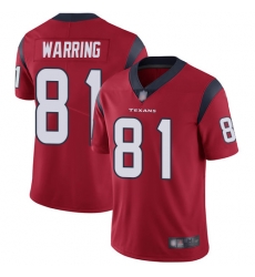 Texans 81 Kahale Warring Red Alternate Men Stitched Football Vapor Untouchable Limited Jersey