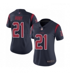 Womens Houston Texans 21 Bradley Roby Limited Navy Blue Rush Vapor Untouchable Football Jersey