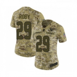 Womens Houston Texans 29 Bradley Roby Limited Camo 2018 Salute to Service Football Jersey