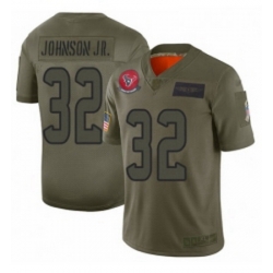 Womens Houston Texans 32 Lonnie Johnson Limited Camo 2019 Salute to Service Football Jersey