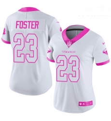 Womens Nike Houston Texans 23 Arian Foster Limited WhitePink Rush Fashion NFL Jersey