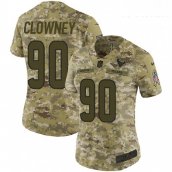 Womens Nike Houston Texans 90 Jadeveon Clowney Limited Camo 2018 Salute to Service NFL Jersey