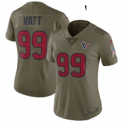 Womens Nike Houston Texans 99 JJ Watt Limited Olive 2017 Salute to Service NFL Jersey