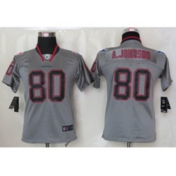 Nike Youth Houston Texans #80 Andre Johnson Grey Jerseys(Lights Out Elite)