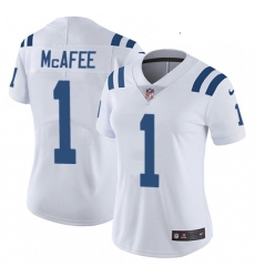 Womens Nike Indianapolis Colts 1 Pat McAfee Elite White NFL Jersey