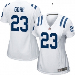 Womens Nike Indianapolis Colts 23 Frank Gore Game White NFL Jersey