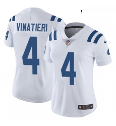 Womens Nike Indianapolis Colts 4 Adam Vinatieri White Vapor Untouchable Limited Player NFL Jersey