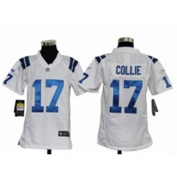 Youth Nike NFL Indianapolis Colts #17 Austin Collie White Jerseys