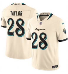 Men Jacksonville Jaguars 28 Fred Taylor Cream 2026 F U S E Rivalries Collection Limited Stitched Football Jersey Men Jacksonville Jaguars 28 Fred Taylor Cream 2026 F U S E Rivalries Collection Limited Stitched Football Jersey