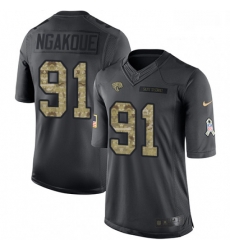 Men Nike Jacksonville Jaguars 91 Yannick Ngakoue Limited Black 2016 Salute to Service NFL Jersey