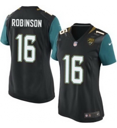 Nike Jaguars #16 Denard Robinson Black Alternate Womens Stitched NFL Elite Jersey