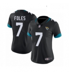 Womens Jacksonville Jaguars 7 Nick Foles Black Team Color Vapor Untouchable Limited Player Football Jersey