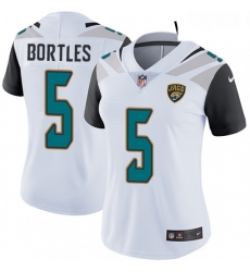 Womens Nike Jacksonville Jaguars 5 Blake Bortles White Vapor Untouchable Limited Player NFL Jersey